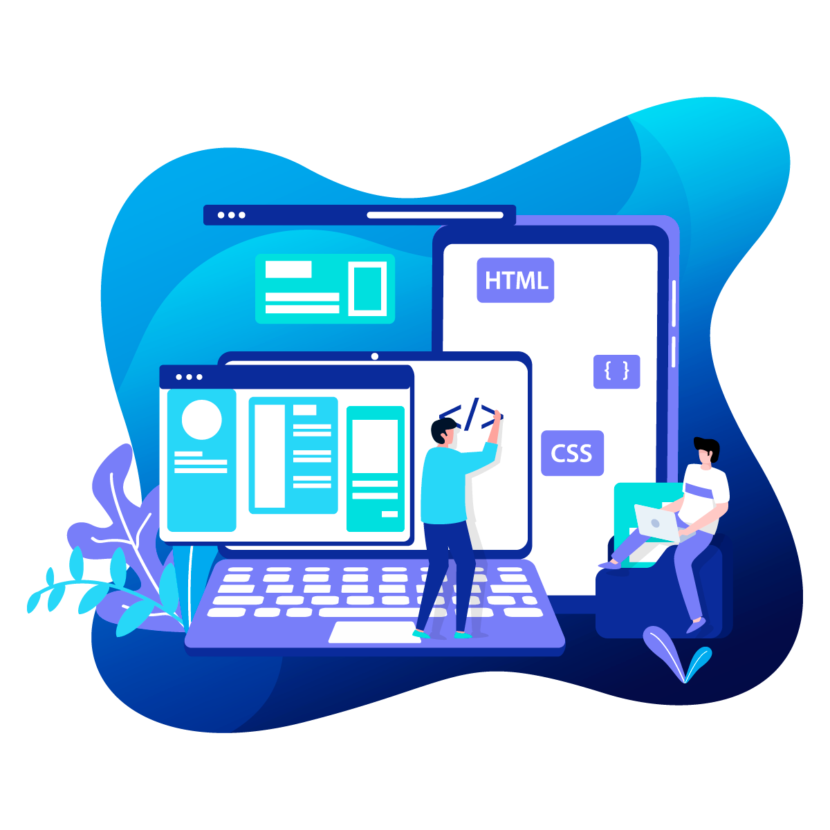 Services —pngtree—web development illustration modern 4461019